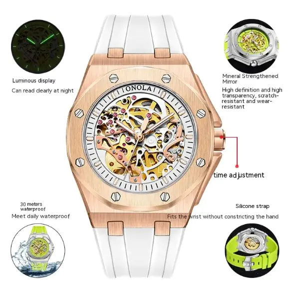 ONOLA Automatic Mechanical Skeleton Watch (Copia)