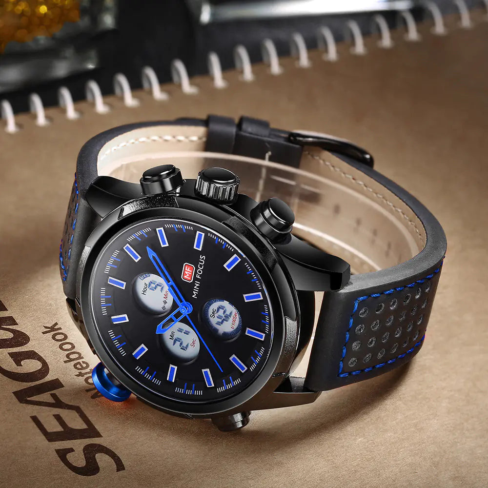MINI FOCUS Men's Waterproof Quartz Sports Watch