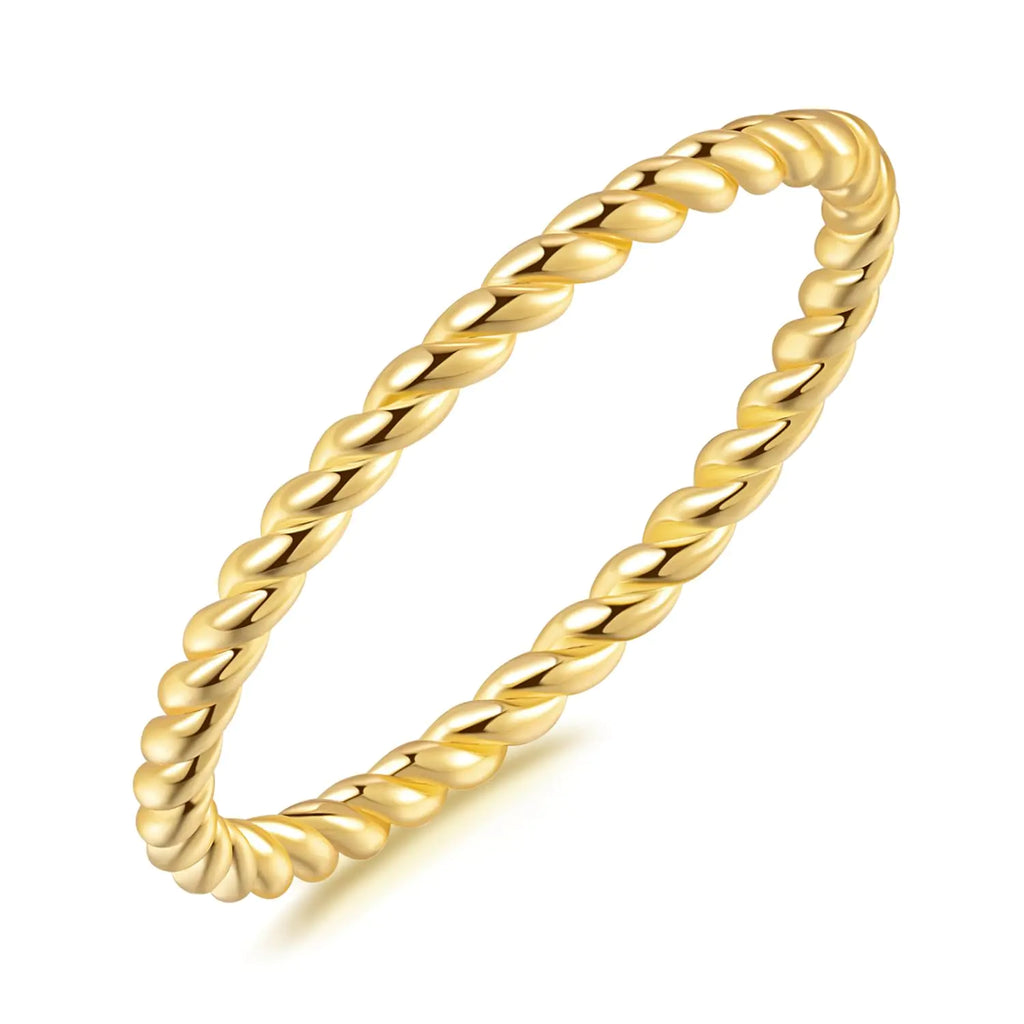 LOUISE VELLA 14K Gold Rings for Women Rings for Women Non Tarnish Rings for Women Gold Beauty In Simplicity Understated Rings Gold 56789 (7)