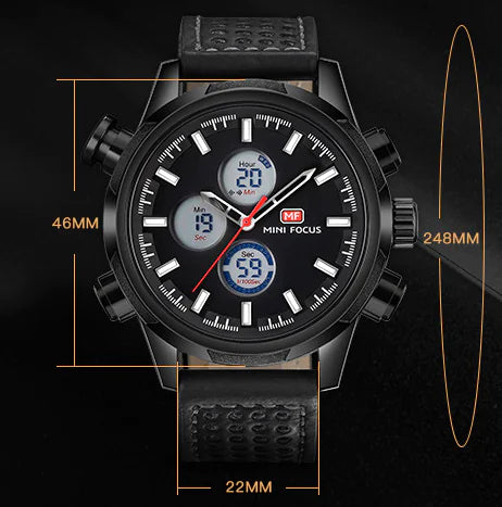 MINI FOCUS Men's Waterproof Quartz Sports Watch