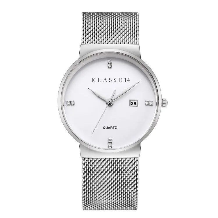 Ultra-Thin Waterproof Quartz Mesh Watch for Men