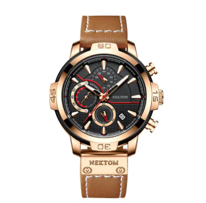 LIGE Multifunctional Waterproof Quartz Watch for Business