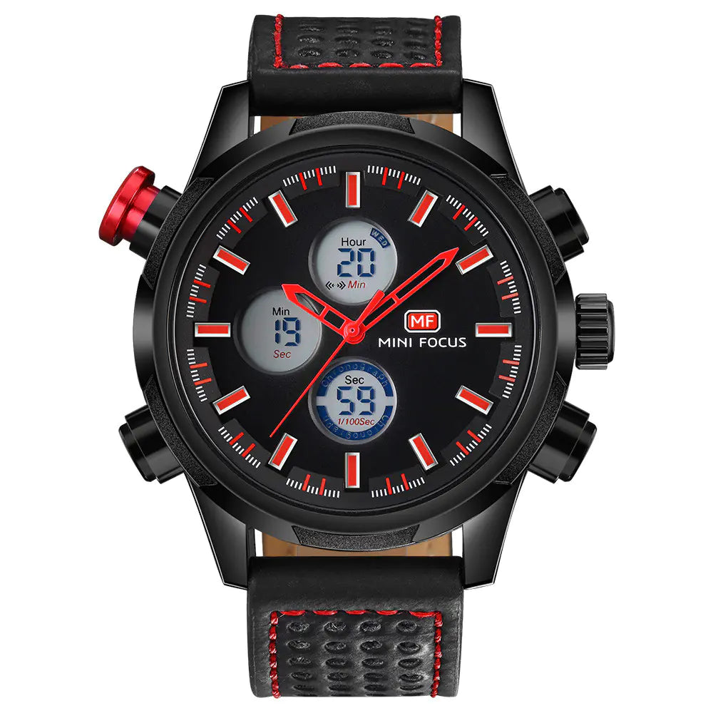 MINI FOCUS Men's Waterproof Quartz Sports Watch