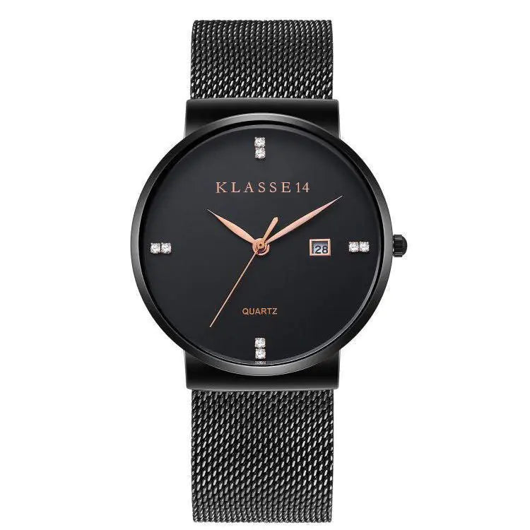 Ultra-Thin Waterproof Quartz Mesh Watch for Men