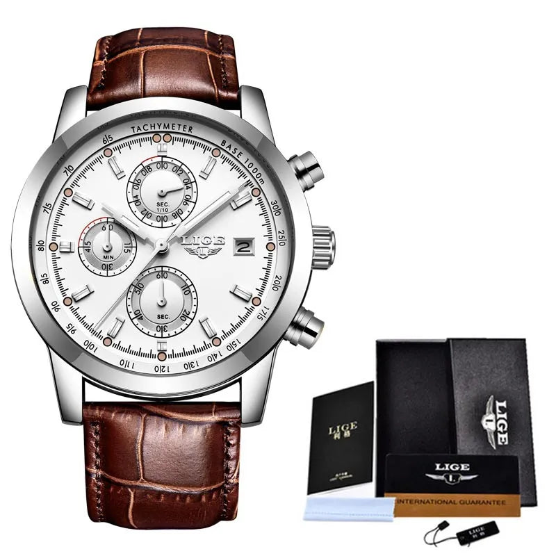 Men's Multifunctional Mesh Strap Quartz Watch