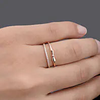 Cupido Bridal Rings With Bow And CZ Diamonds