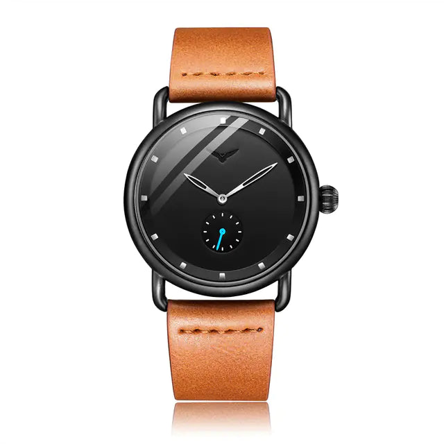 ONOLA Men's Quartz Wristwatch - Simple Leather Design