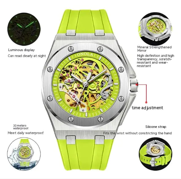 ONOLA Automatic Mechanical Skeleton Watch (Copia)