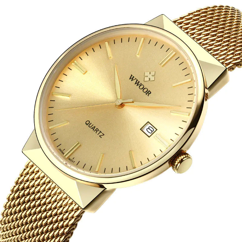 Men's Quartz Watch with Ultra-Thin Waterproof Design